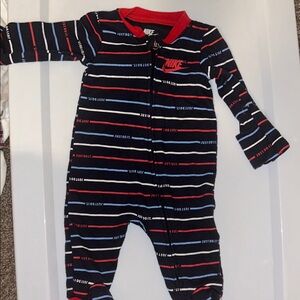 Nike Kids Striped Footie - Red, Blue, Black
